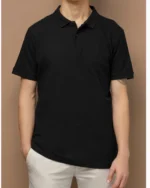 Black polo shirt