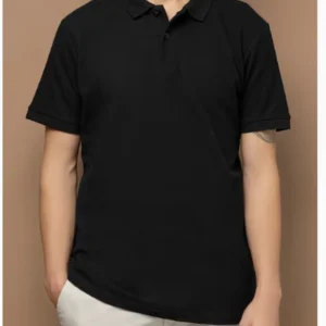 Black polo shirt
