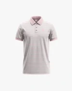 Pink Striped Polo Shirt Mockup