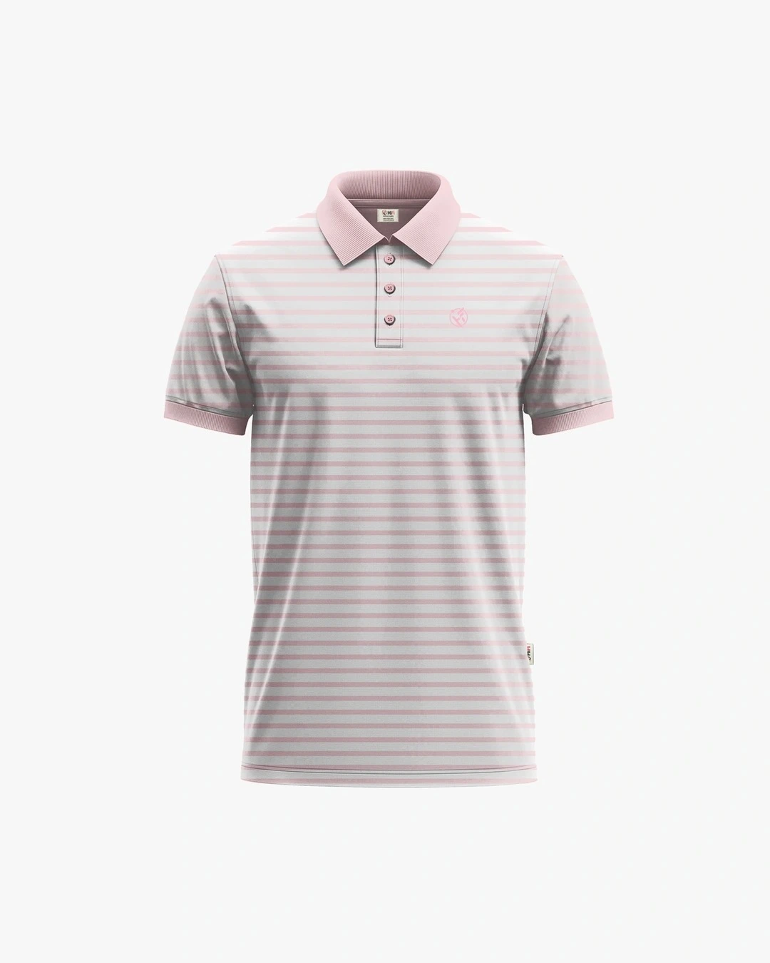 Pink Striped Polo Shirt Mockup Pink Striped Polo Shirt Mockup