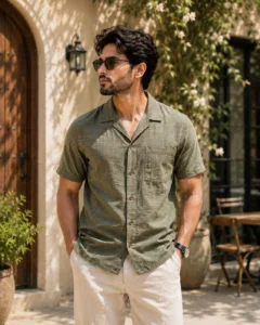 Pure Cotton Half Shirt