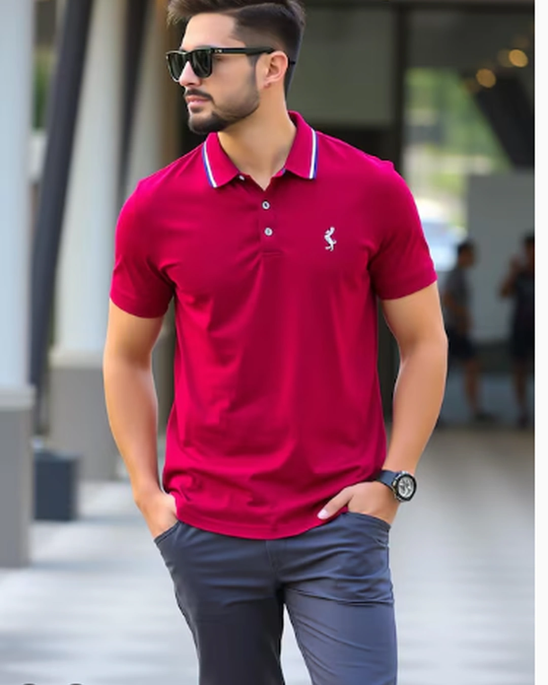 Red Polo shirt